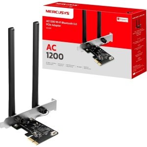 MERCUSYS MA30E AC1200Mbps Wireless Bluetooth 5.0 PCIe WiFi Adapter for PC, MU-MIMO Wider Signal Coverage PCIe WiFi Card, Network Card for Desktop/PC Windows 10/11(64Bit)