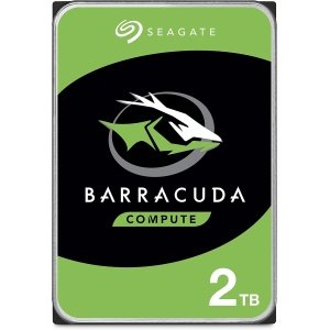Seagate BarraCuda 2TB, Internal Hard Drive, 3.5 Inch, SATA 6GB/s, 7.200 RPM, 64MB Cache, for Computer Desktop PC, FFP (ST2000DMZ08)